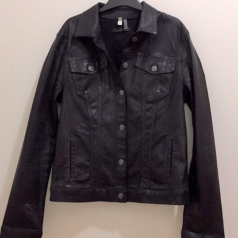 7 of all mankind coated denim jacket